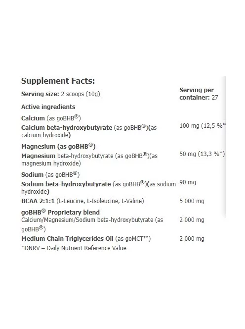 KetoLean® Keto goBHB® + BCAA 270g - Friss Citrom - Image 2