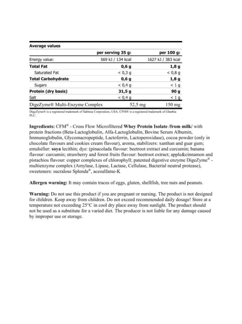 AMIX Nutrition - IsoPrime CFM® Isolate 2000 g - Image 2