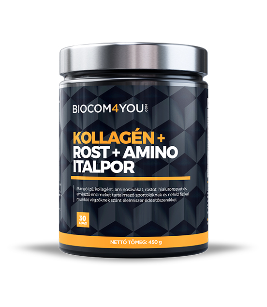 Kollagén+Rost+Amino Italpor mangó ízű